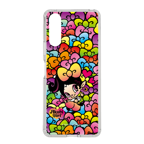 スリムプロテクションケース［ アクビガール - リボン ］