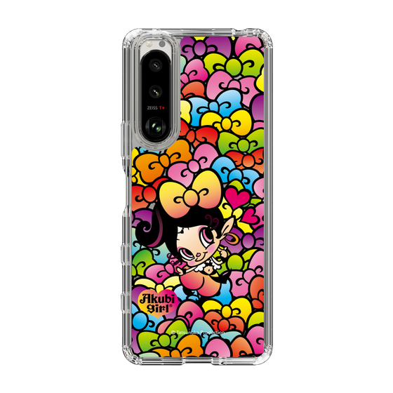 スリムプロテクションケース［ アクビガール - リボン ］