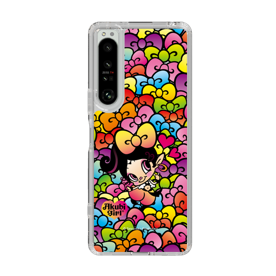 スリムプロテクションケース［ アクビガール - リボン ］