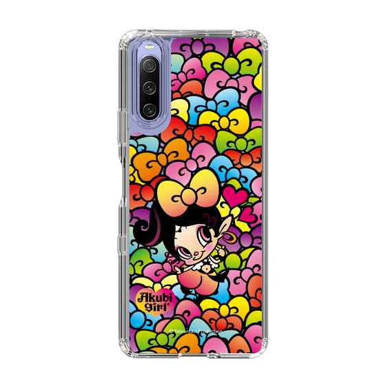 スリムプロテクションケース［ アクビガール - リボン ］