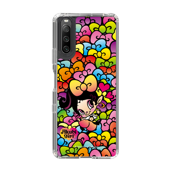 スリムプロテクションケース［ アクビガール - リボン ］