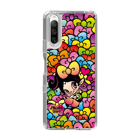 スリムプロテクションケース［ アクビガール - リボン ］