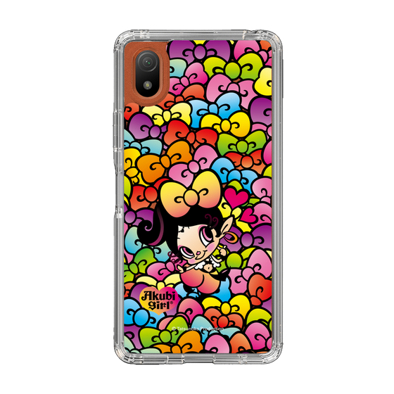 スリムプロテクションケース［ アクビガール - リボン ］