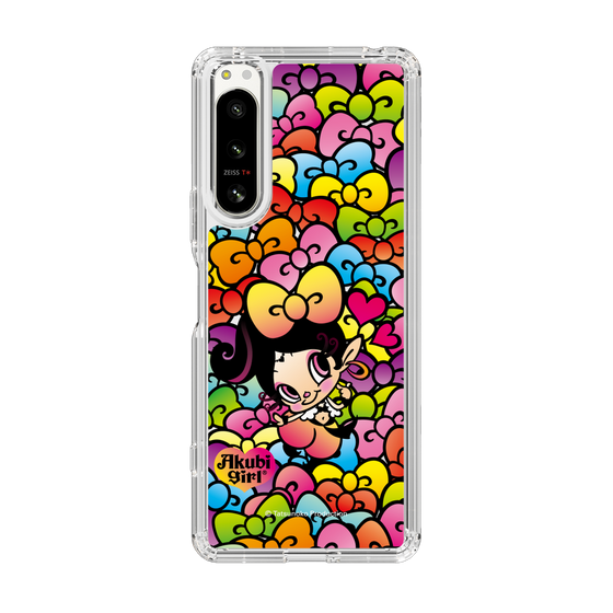 スリムプロテクションケース［ アクビガール - リボン ］