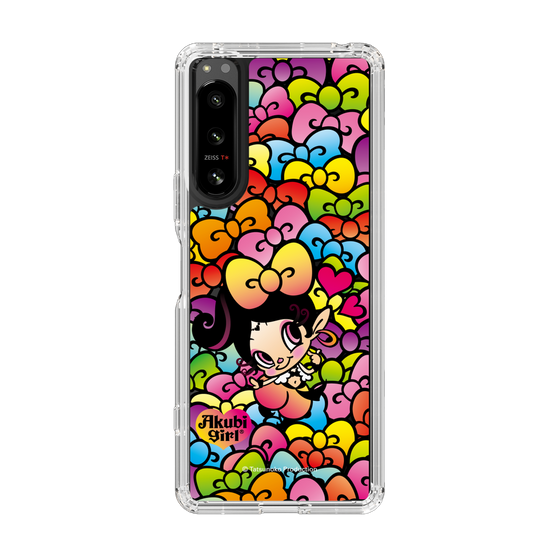 スリムプロテクションケース［ アクビガール - リボン ］
