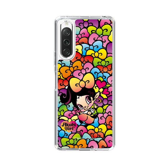 スリムプロテクションケース［ アクビガール - リボン ］