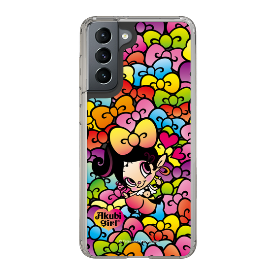 スリムプロテクションケース［ アクビガール - リボン ］