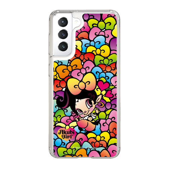 スリムプロテクションケース［ アクビガール - リボン ］