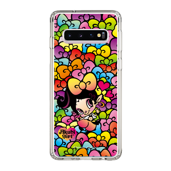 スリムプロテクションケース［ アクビガール - リボン ］