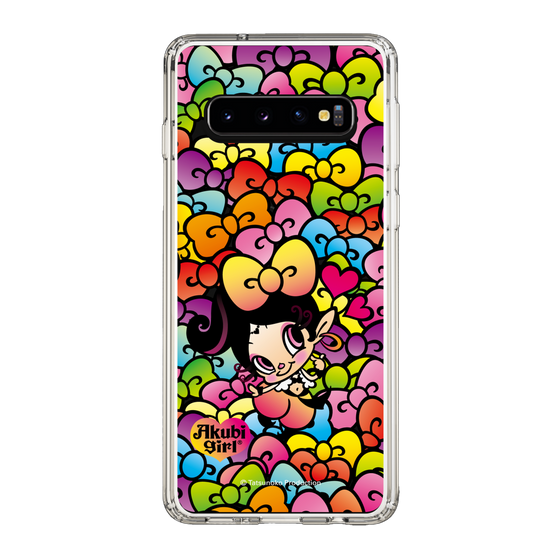 スリムプロテクションケース［ アクビガール - リボン ］