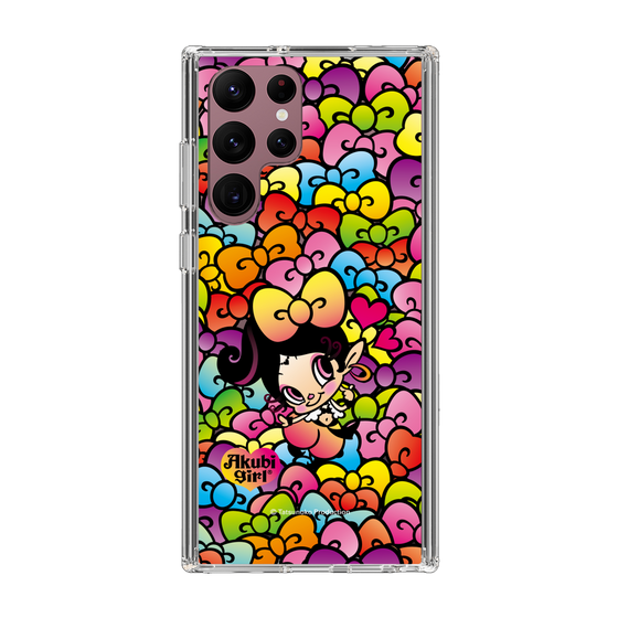 スリムプロテクションケース［ アクビガール - リボン ］