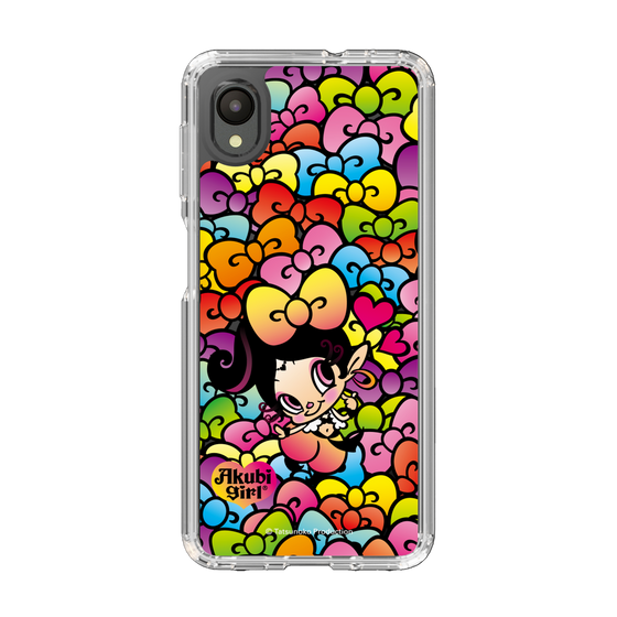 スリムプロテクションケース［ アクビガール - リボン ］
