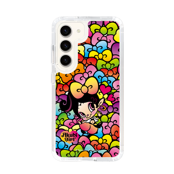 スリムプロテクションケース［ アクビガール - リボン ］