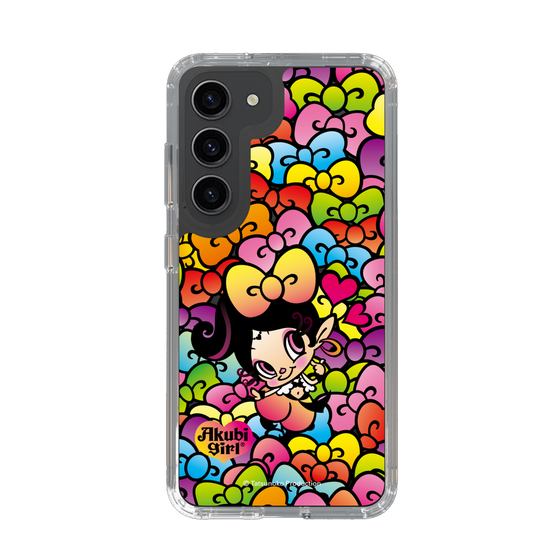 スリムプロテクションケース［ アクビガール - リボン ］