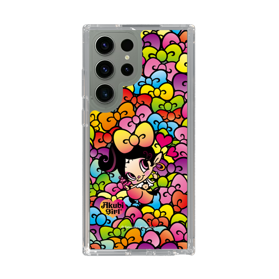 スリムプロテクションケース［ アクビガール - リボン ］