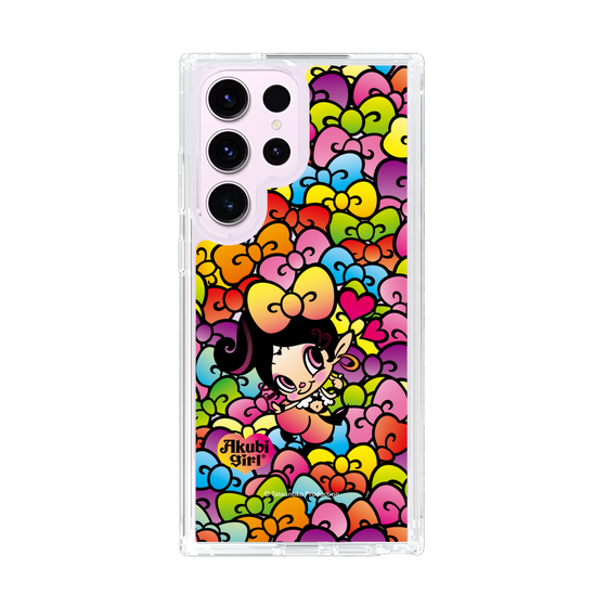 スリムプロテクションケース［ アクビガール - リボン ］