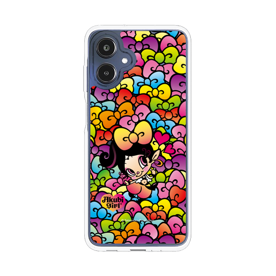 スリムプロテクションケース［ アクビガール - リボン ］
