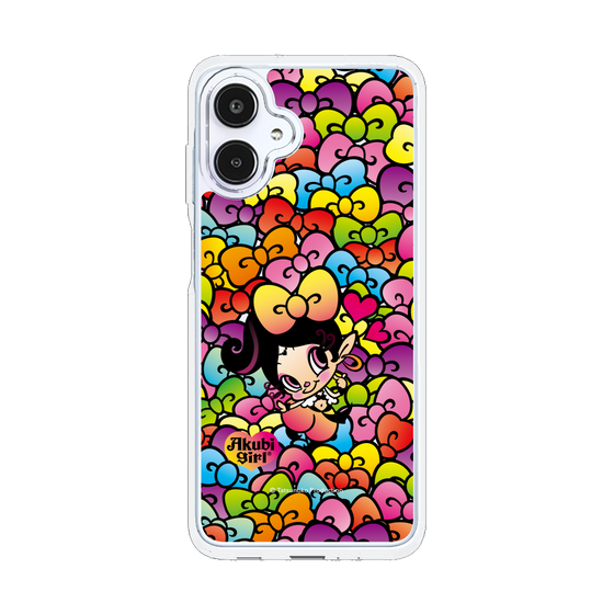 スリムプロテクションケース［ アクビガール - リボン ］