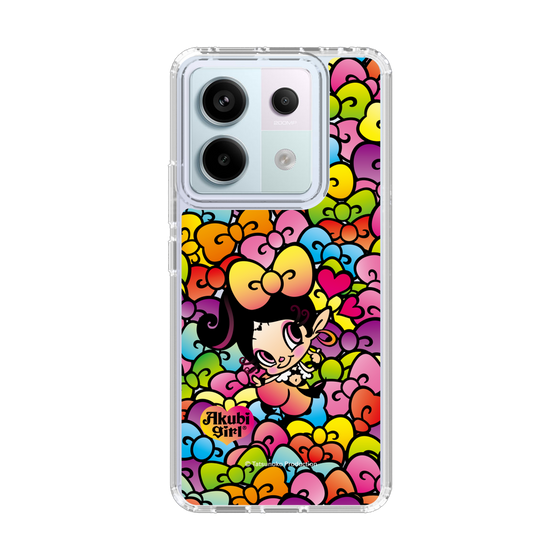 スリムプロテクションケース［ アクビガール - リボン ］