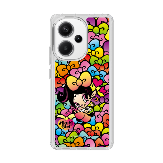 スリムプロテクションケース［ アクビガール - リボン ］