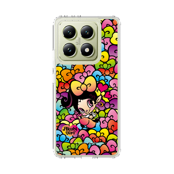 スリムプロテクションケース［ アクビガール - リボン ］