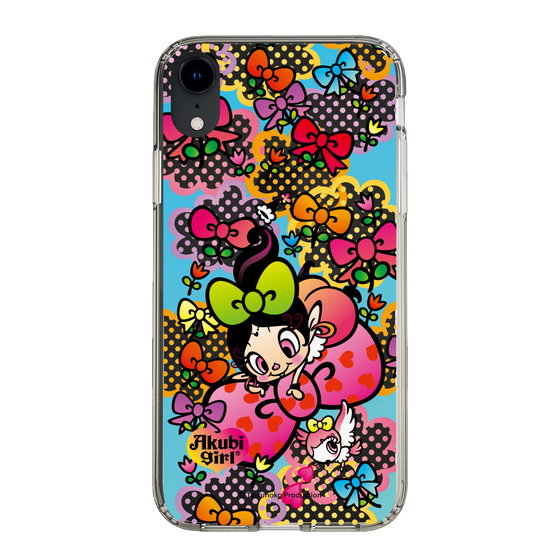 スリムプロテクションケース［ アクビガール - フラワーリボン ］