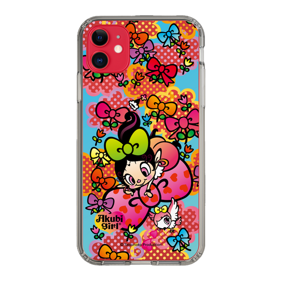スリムプロテクションケース［ アクビガール - フラワーリボン ］