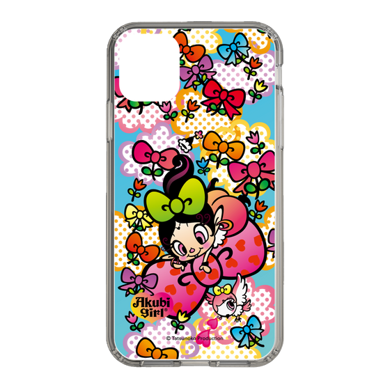 スリムプロテクションケース［ アクビガール - フラワーリボン ］