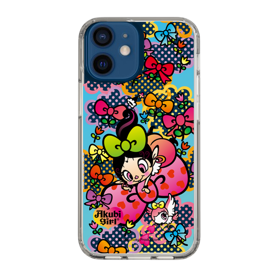 スリムプロテクションケース［ アクビガール - フラワーリボン ］