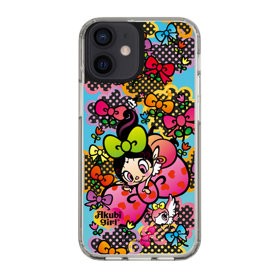 スリムプロテクションケース［ アクビガール - フラワーリボン ］