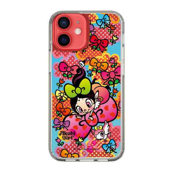 スリムプロテクションケース［ アクビガール - フラワーリボン ］