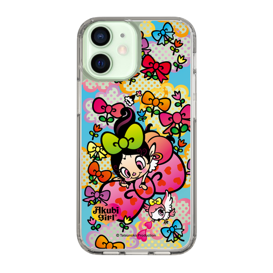スリムプロテクションケース［ アクビガール - フラワーリボン ］