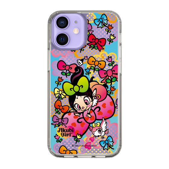 スリムプロテクションケース［ アクビガール - フラワーリボン ］