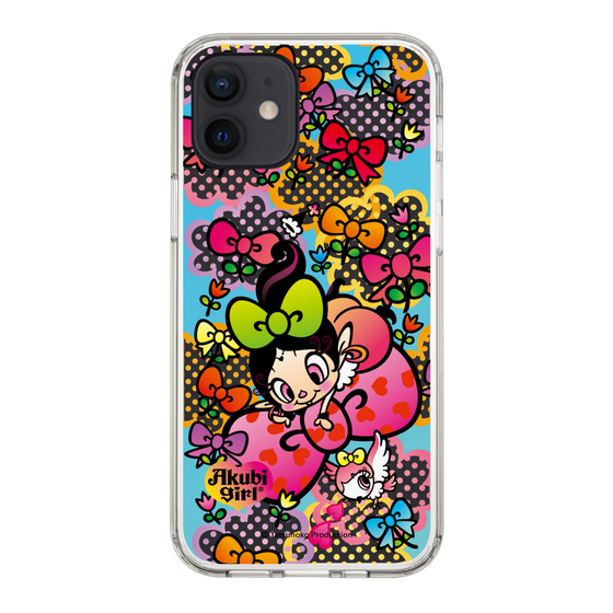 スリムプロテクションケース［ アクビガール - フラワーリボン ］