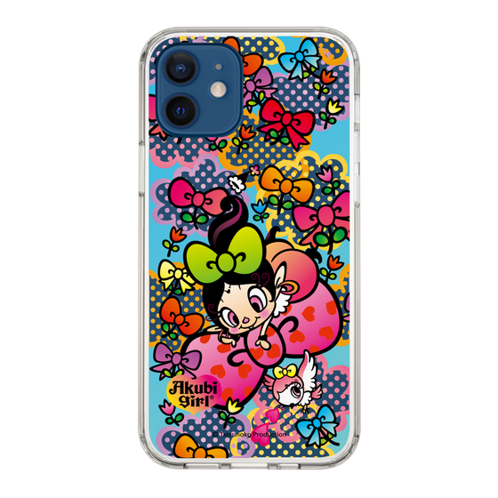 スリムプロテクションケース［ アクビガール - フラワーリボン ］