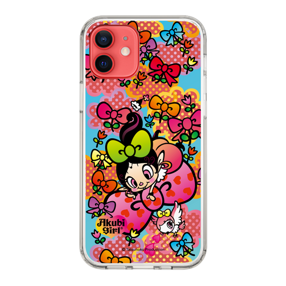 スリムプロテクションケース［ アクビガール - フラワーリボン ］