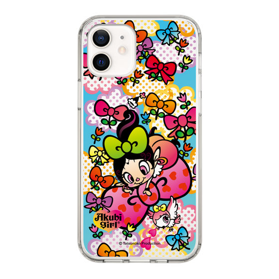 スリムプロテクションケース［ アクビガール - フラワーリボン ］
