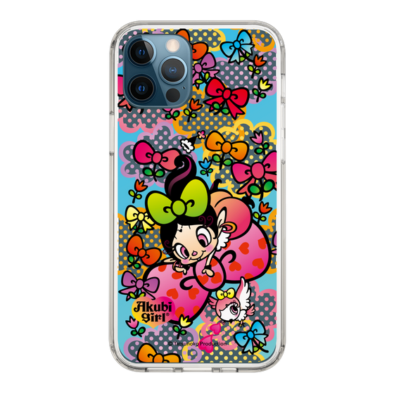 スリムプロテクションケース［ アクビガール - フラワーリボン ］
