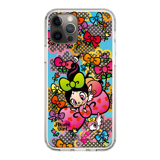 スリムプロテクションケース［ アクビガール - フラワーリボン ］