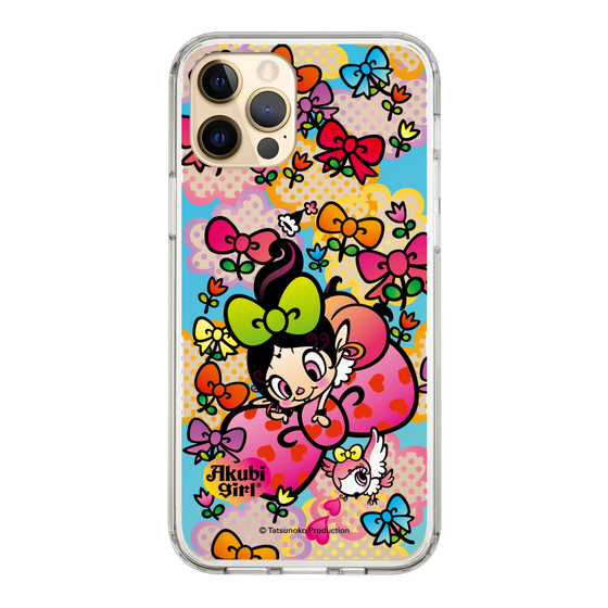 スリムプロテクションケース［ アクビガール - フラワーリボン ］