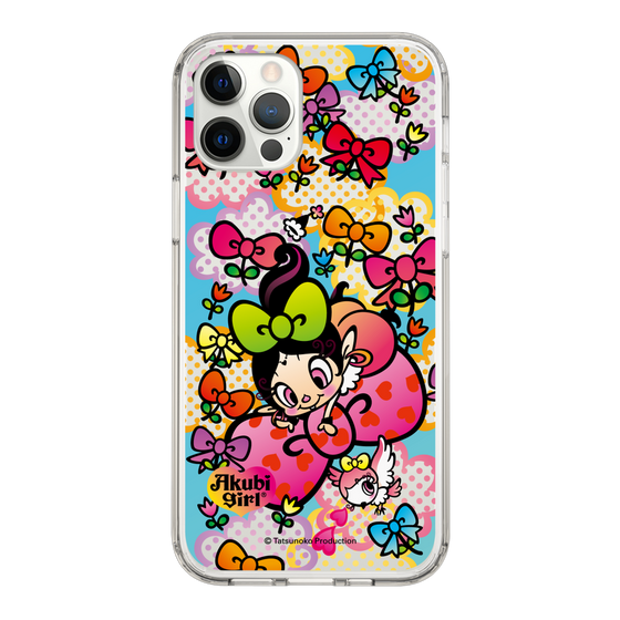スリムプロテクションケース［ アクビガール - フラワーリボン ］