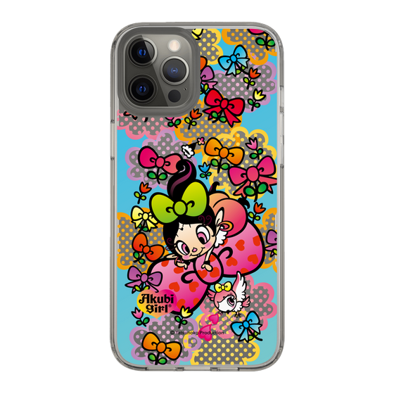 スリムプロテクションケース［ アクビガール - フラワーリボン ］