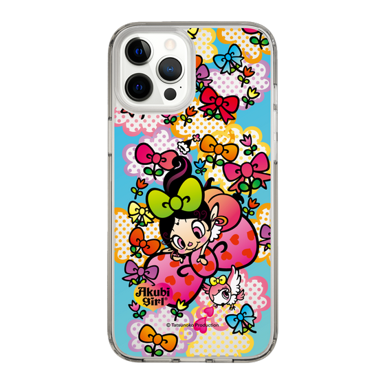 スリムプロテクションケース［ アクビガール - フラワーリボン ］