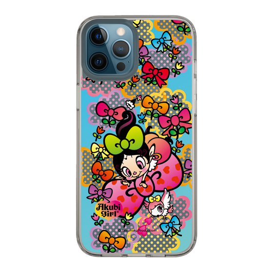 スリムプロテクションケース［ アクビガール - フラワーリボン ］