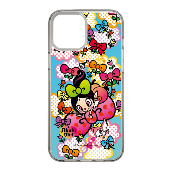 スリムプロテクションケース［ アクビガール - フラワーリボン ］
