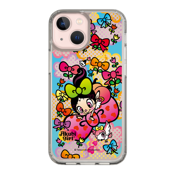 スリムプロテクションケース［ アクビガール - フラワーリボン ］
