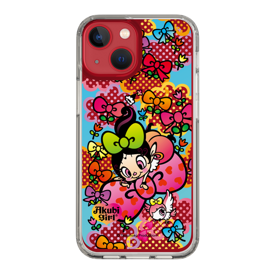 スリムプロテクションケース［ アクビガール - フラワーリボン ］