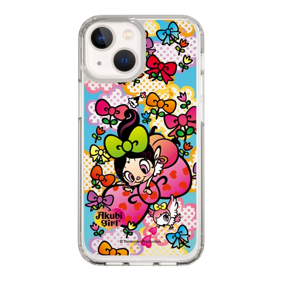 スリムプロテクションケース［ アクビガール - フラワーリボン ］