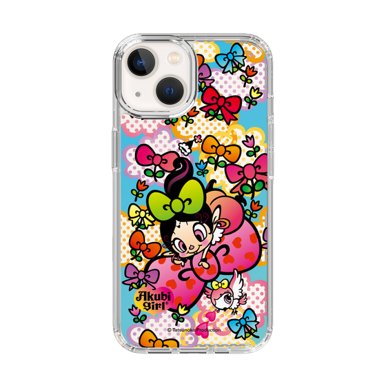 スリムプロテクションケース［ アクビガール - フラワーリボン ］