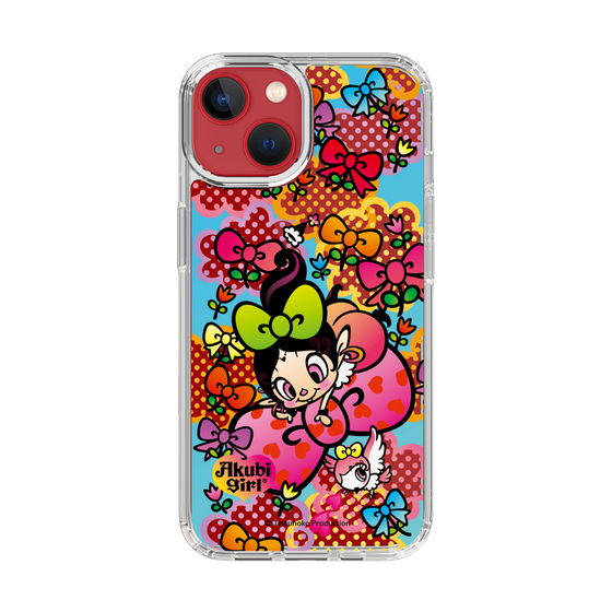 スリムプロテクションケース［ アクビガール - フラワーリボン ］